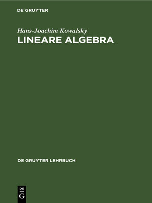 cover image of Lineare Algebra